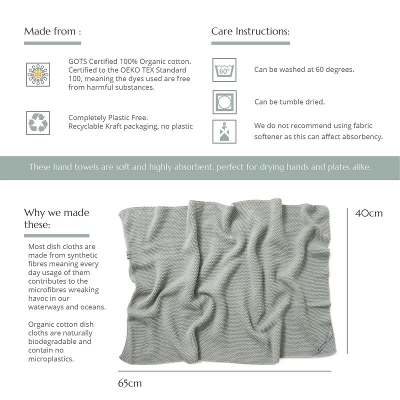 Wild & Stone | Organic Cotton Hand Towel Kitchen Towel
