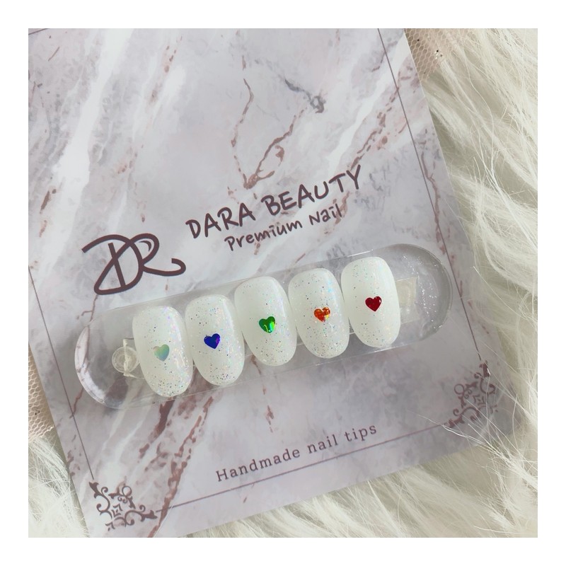 Next day delivery⭐Glitter heart nail⭐ / 다음날 발송⭐글리터 하트네일⭐
