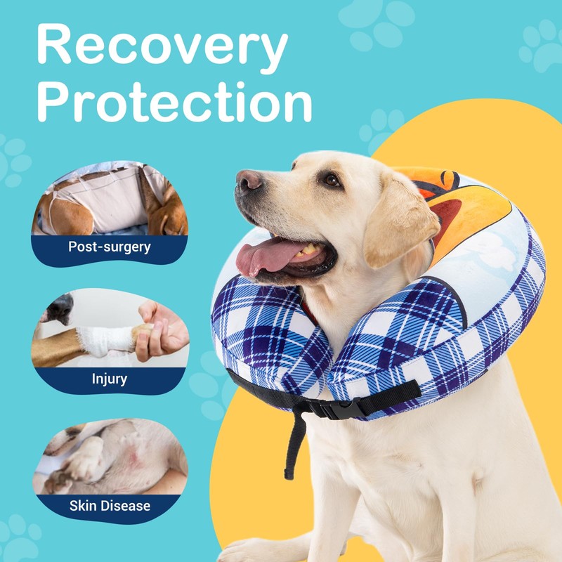 Avont Elizabeth Collar Float Type Inflatable Soft Dog Collar, Lightweight,