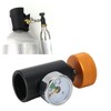CO2 Refill Adapter Connector Valve ASA with 3000psi Pressure Gauge