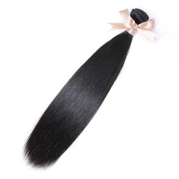 GoldRose Beauty Grade 7A Brazilian Virgin Human Hair Silky Straight Hair Extensions straight hair weave weft Weaving 1 Bundle 18 Inch Natural Black Color