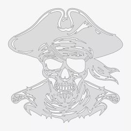 Wraith SprayWorks Pirate #2 - Reusable Airbrush Stencil Template