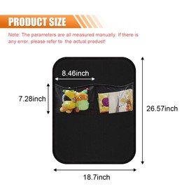 JOYCOURT 2PCS Car Seat Back Protector for Kids, Oxford Fabric Kick Mat Car Backseat Organizer, Waterproof Car Storage Organizer with 2 Pockets, Car Trip Accessories for Most Vehicles