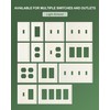 TREEWELL 2-Pack Double Toggle Light Switch Cover Plate, Light Almond