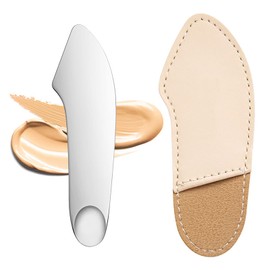 BaraRose スパチュラ メイク ミニ ステンレス鋼 化粧品混合スパチュラ ミニ リップパレット ファンデーション スパチュラ DIY の基礎工芸品 収納スリーブ付き (スクレーパー＋ポーチ)