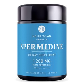 Neurogan Spermidine Supplement - 1200mg - 99% Pure 100x More Potent Than Rice & Wheat Germ Extract - for Cellular Health, Anti-Aging & Energy* - Made in USA - 10MG Per Serving - 120 Servings