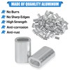 Aluminum Wire Rope Sleeves,200- Pieces Wire Rope Crimping Loop Sleeves