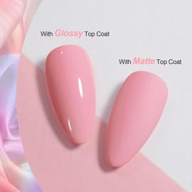 GAOY Pastel Gel Nail Polish, 16ml Rose Pink Soak Off UV Light Cure Gel Polish for Spring Summer Soft Candy Nail Art DIY, Macaron 1034 Pink Oyster