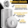 Pack of 150 Washers M4, 304 Stainless Steel Washers Flat,