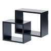 Invero Set of 2 Wooden Square Interlocking Floating Shelves -