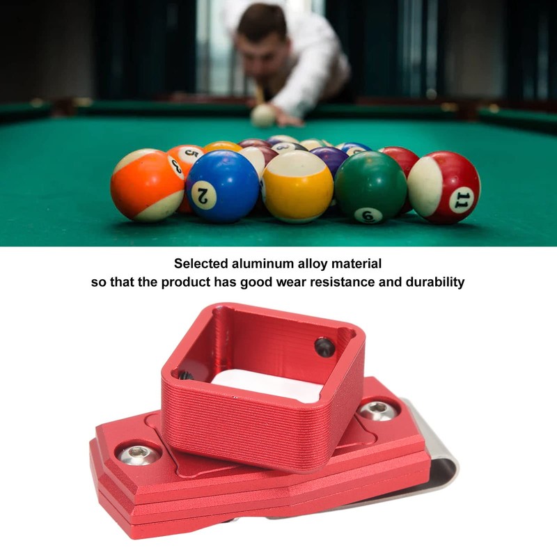 Pool Chalk Clip, Superior Durability Billiard Chalk Holder Aluminum Alloy