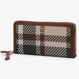 Daks (신세계센텀점)DCWA4F210W2 TARTAN CHECK MIX 브라운 타탄체크 가죽배색 지퍼장지갑 (Shinsegae Centum City) DCWA4F210W2 TARTAN CHECK MIX Brown Tartan Check Leather-Zip Long Wallet