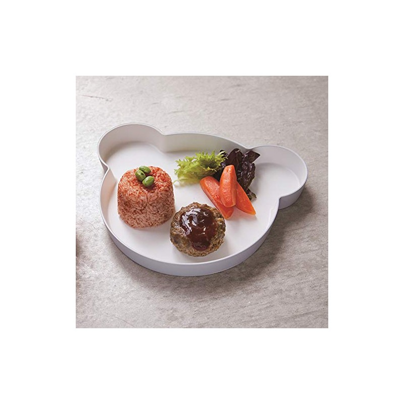 tak JTN-0110-GY Kids Dish Plate Bear Kids Plate Gray 19