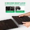 Idzo Interlocking Deck Tiles 9.6 SQFT - 10PCS Waterproof Acacia