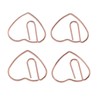 100Pcs Heart Shaped Paper Clips Iron Decorative Paperclips Set with