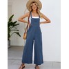 COZYPOIN Women's Cotton Bib Overalls Wide Leg Loose Fit Jumpsuit