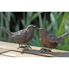 Boltze Bird sparrow, bird figure height 6 cm, brown, 1