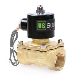 U.S. Solid 1" Brass Electric Solenoid Valve 24VDC Normally Closed VITON Air Non-potable Water Fuel