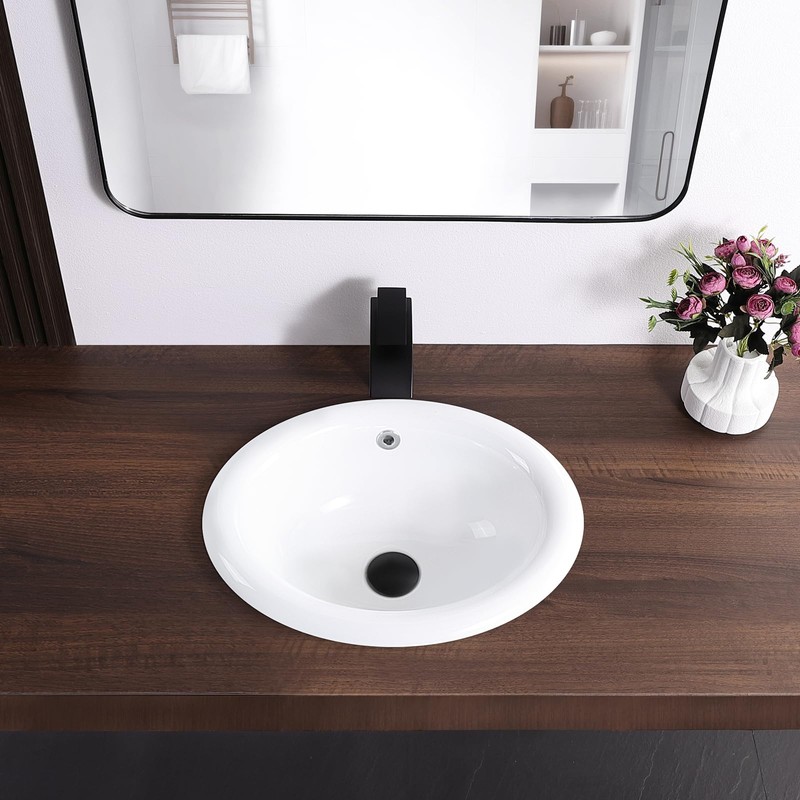 KARAMAG Bathroom Vessel Sink 18'' x 15'' Semi Recessed Bathroom