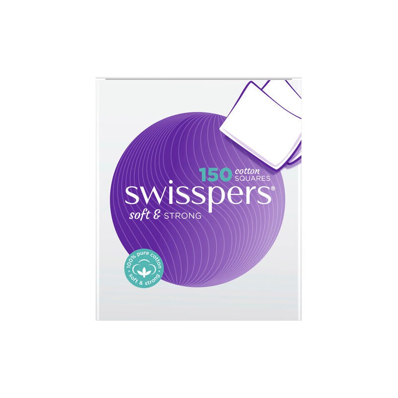 Swisspers Cotton Squares 150 Pack
