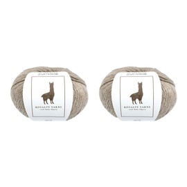 100% Baby Alpaca Yarn - Royalty Yarns Extra Soft Worsted #4 Baby Alpaca 4 Ply Yarn for Knitting, Crocheting and Weaving 200 Grams Tan RYBA