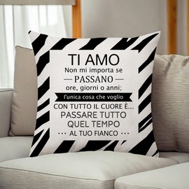 Aconesong Ti Amo Pillowcase Gift for Couple Husband Wife Birthday Gift Idea for Him or Him Anniversary Valentine's Day (I Love You)