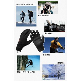 Origin TG02-L Winter Gloves, Cold Protection, Windproof, Winter Gloves, For Winter Sports, Motorcycles, Bicycles, Daily Waterproof, Compatible with Smartphone Operation While Wearing It (Large)