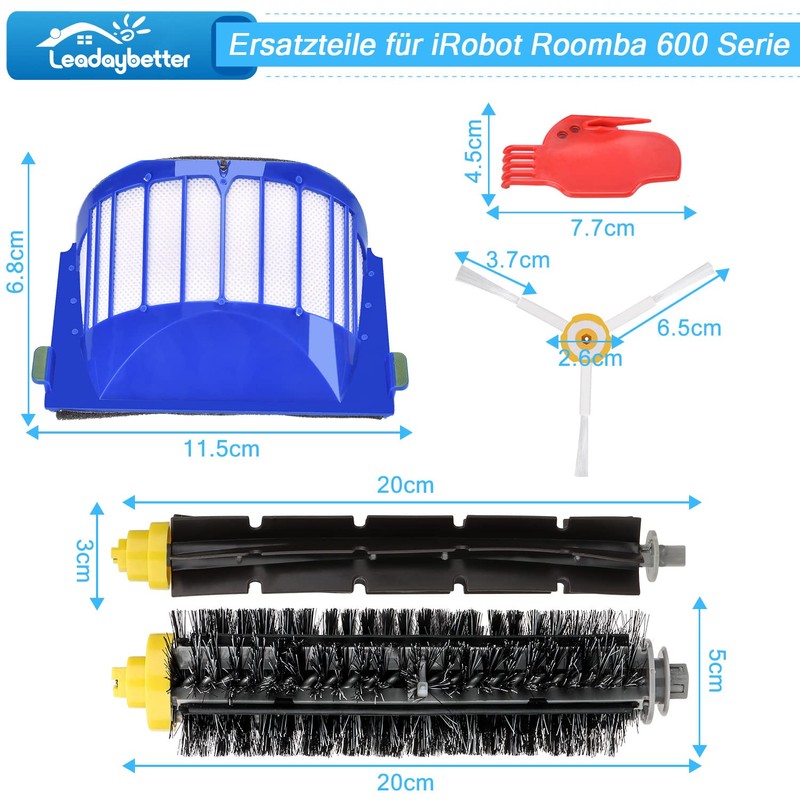 Leadaybetter Leadaybetter Ersatzteile B1rsten f1r iRobot Roomba 600 Serie 605