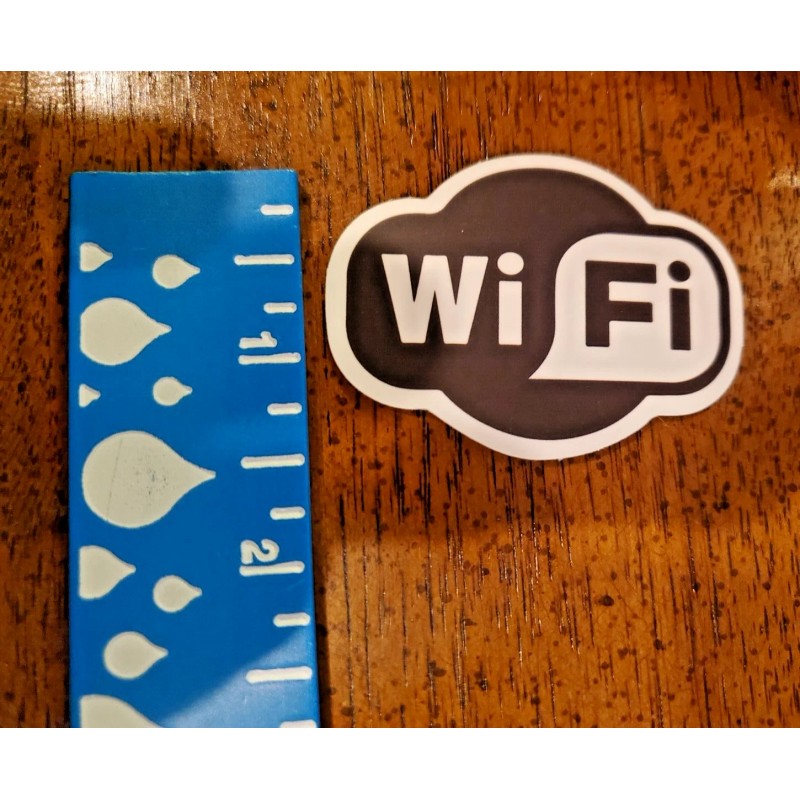 WiFi Sticker Decal Vinyl Wi-Fi Free Internet Black White 2"