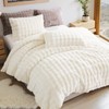 Bedbay White Bunny Fur Duvet Cover King Size,Rabbit Faux Fur