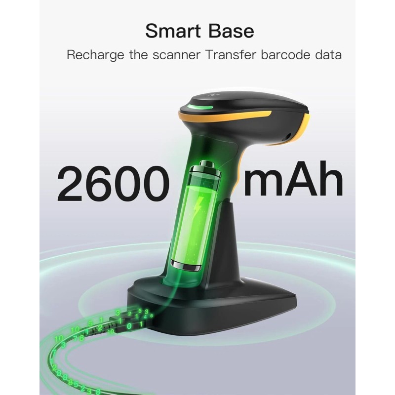 Inateck 2D Bluetooth Barcode Scanner AI Wireless QR Code W/