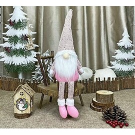 GiftShop Christmas Gnome Xmas Decorations Home Decor Grey Pink White Gonk Nordic Ornaments Gift Large Sequin Gnomes (Pink)
