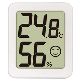 Shinwa Sokutei 73244 Digital Temperature and Humidity Meter, Environmental Checker Mini, White