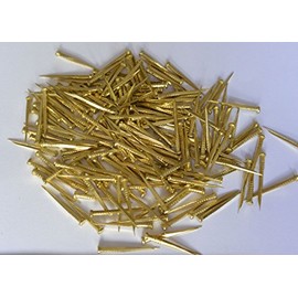 Solid Brass Nails Tacks for Shoes Boots Leather Heels Soles Repairs Replace 2 oz (Bulldog Clinching Nails 6/8")