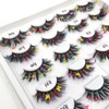 AIXXCUVQ 2x Reusable And Washable Dramatic Christmas Eyelashes Professional Easy