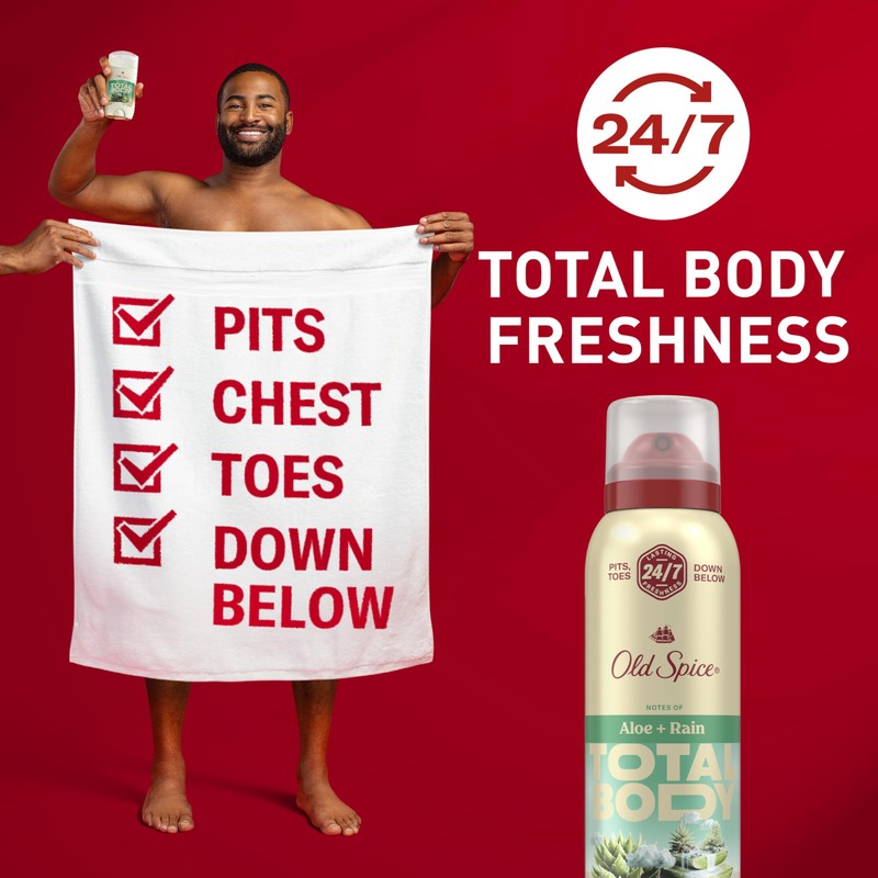 Old Spice Whole Body Deodorant Spray for Men, Aluminum Free,