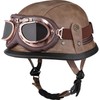 Yesmotor Motorcycle Half Helmet Retro German Handmade Leather Half Face