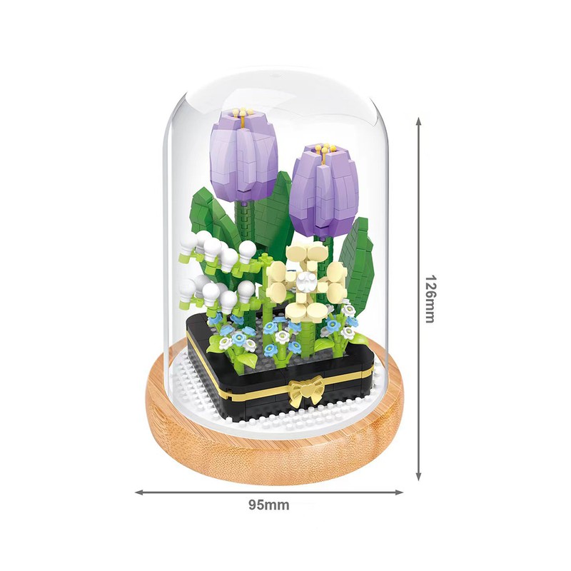 Plant Building Blocks Miniature DIY Building Blocks Bouquet Potted Plants
