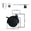 Dalyndar 2 Inch Furniture Caster Wheels 4pcs Swivel Plastic Rollers