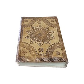 Handmade Tree of Life Embossed Leather Journal Leather Notebook Diary 7x5 Blank Pages Tanned Color