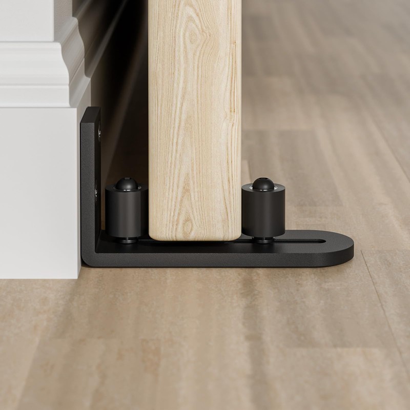 2 Pack Sliding Barn Door Bottom Floor Guide, Wall Mounted