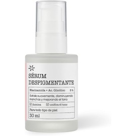 Sérum Facial Despigmentante con Ácido Glicólico 5% y Niacinamida 5%, 30 ml, Ilumina y Unifica el Tono, para Todo Tipo de Piel