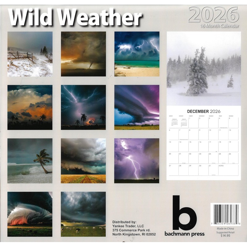 2026 Wild Weather Full Size Wall Calendar for Planning, Scheduling,