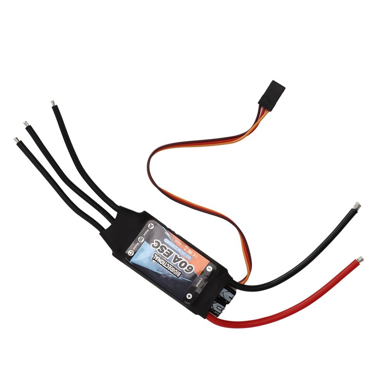 Black 60A Bidirectional Brushless ESC Rapid Response Brushless Electric Speed