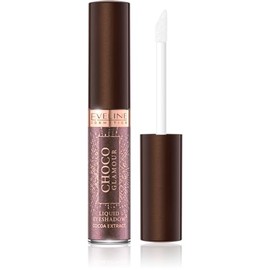 Eveline Cosmetics Choco Glamour Rosa 06, 6.5 ml Liquid Eyeshadow Stick, Shimmer Cream Eyeshadow Pencil, Smoky Eye Shadow Pen, Waterproof Highlighter for Girls Women Eye Makeup