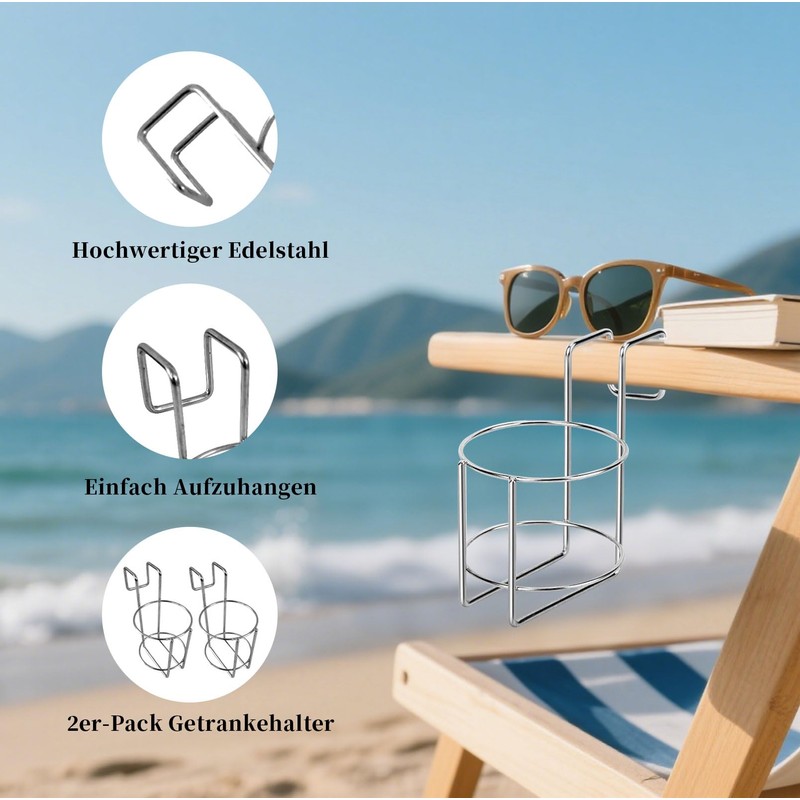 Pack of 2 Hanging Basket, Sharp Item Holder, Stainless Steel