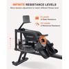 ECHANFIT Water Rowing Machine - Magnetic Rower with Monitor, Device