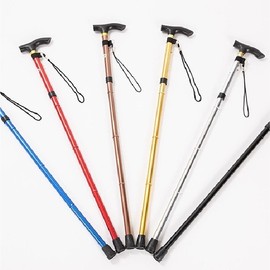 [Hot Seok Sook] 4-stage folding cane folding cane portable mountain climbing elderly walking safety rubber tip included GS002786 4-stage folding cane black 2ea