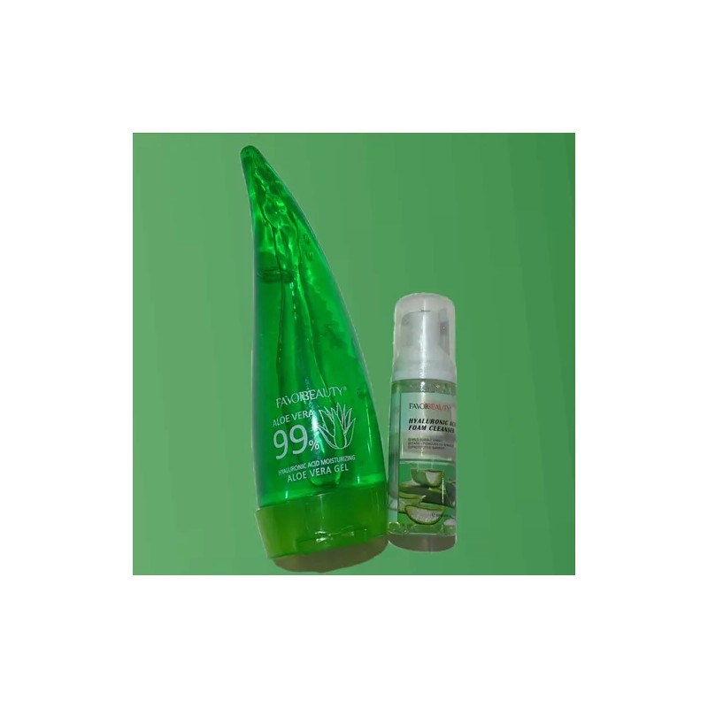 Kit Limpieza Y Cuidado Facial Sábila Skincare Aloe Vera