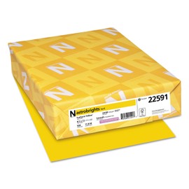 Astrobrights Colored Paper, 24lb, 8 1/2 X 11, Sunburst Yellow, 500 Sheets/ream
